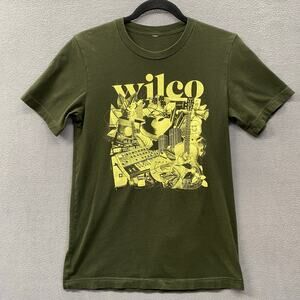 Wilco Band Graphic Logo T Shirt Womens S/M Green Crew Neck Short Sleeve Casual